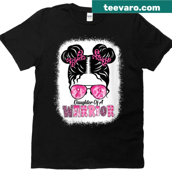 Inspirational T-shirt featuring Daughter of a Warrior and pink ribbon