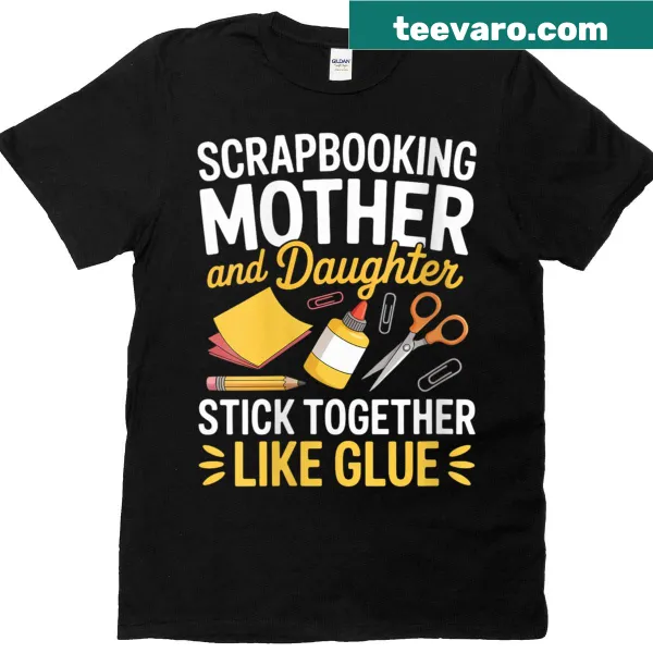 Cute T-shirt featuring crafty embellishments for mothers and daughters