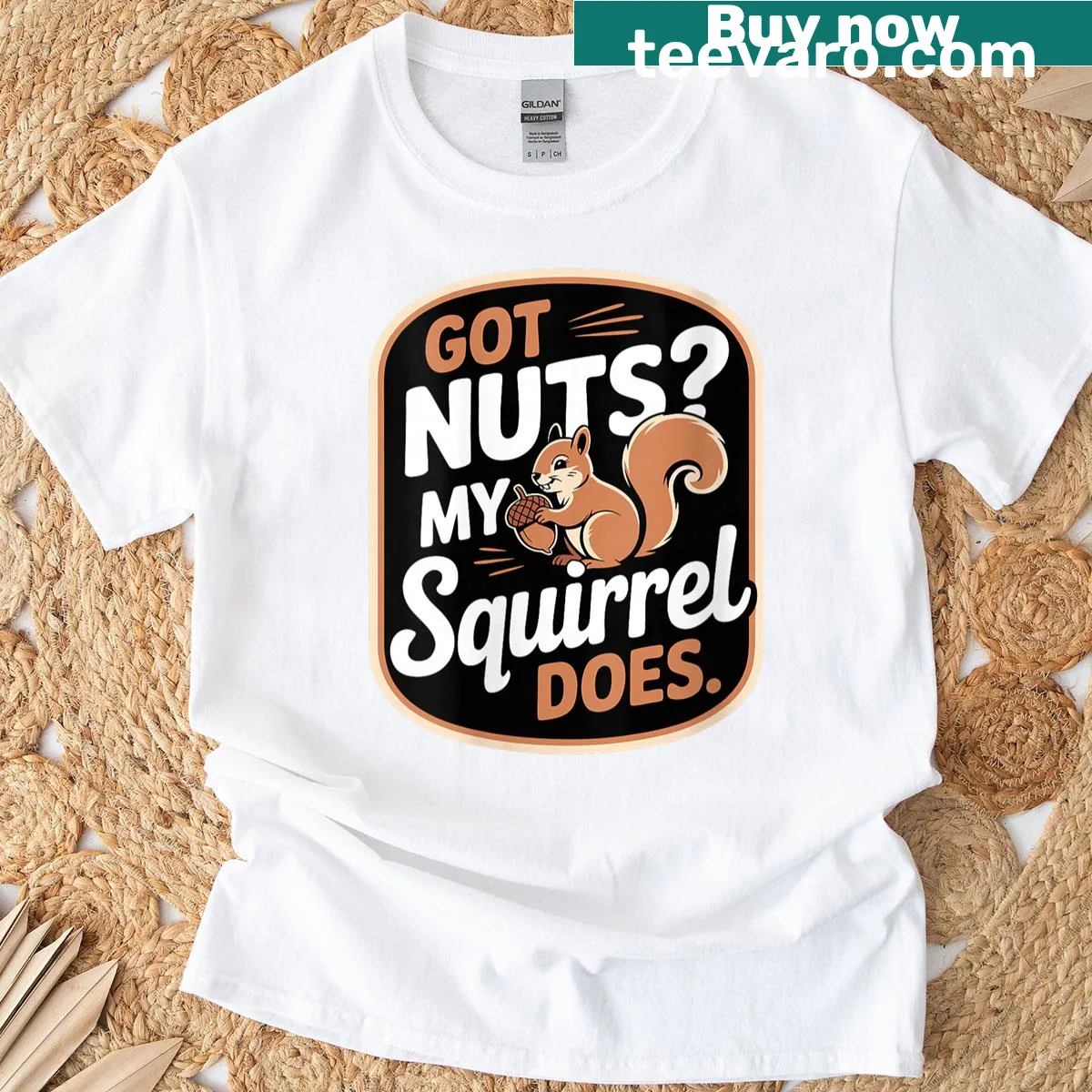 Cute T-shirt with an illustration for pet squirrel owners and lovers. — on a men's t-shirt