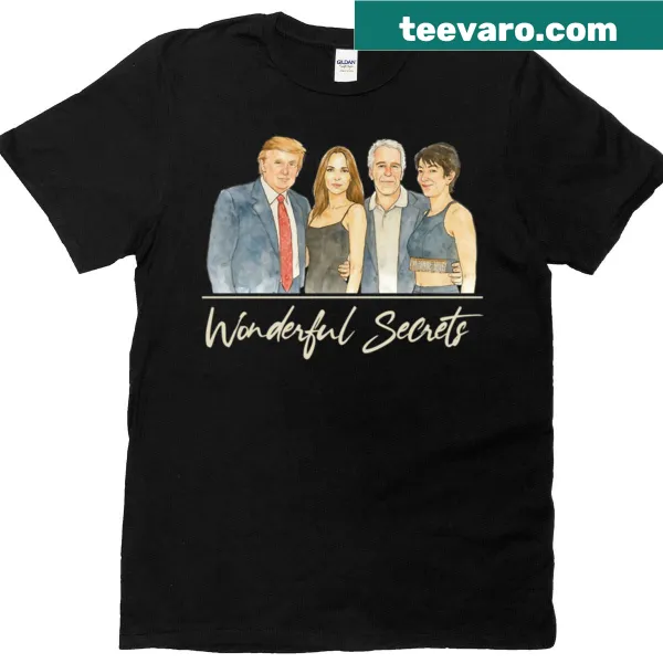 Minimalist t-shirt featuring the phrase 'Wonderful Secrets'