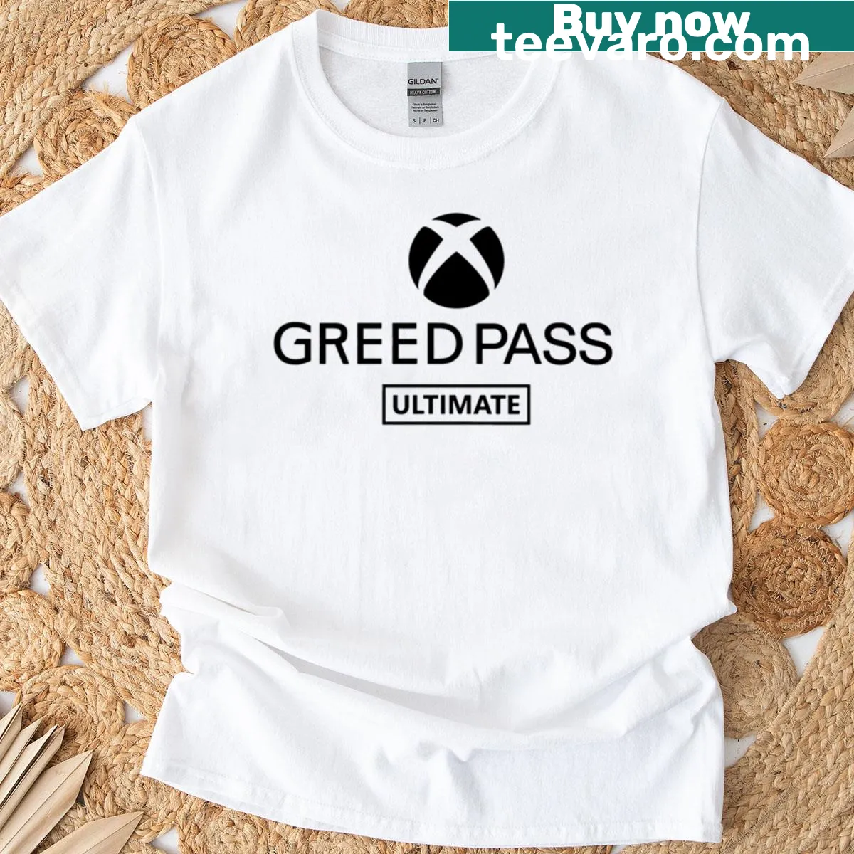 Oversized T-shirt with humorous Xbox subscription text — on a men's t-shirt