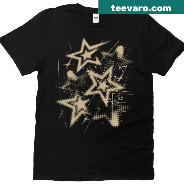 Y2K grunge stars graphic t-shirt