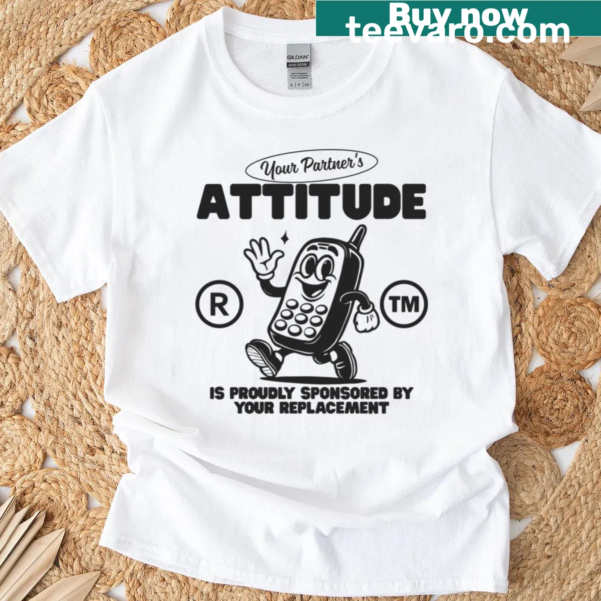 Funny T-shirt with the phrase about relationship sponsorship — on a men's t-shirt