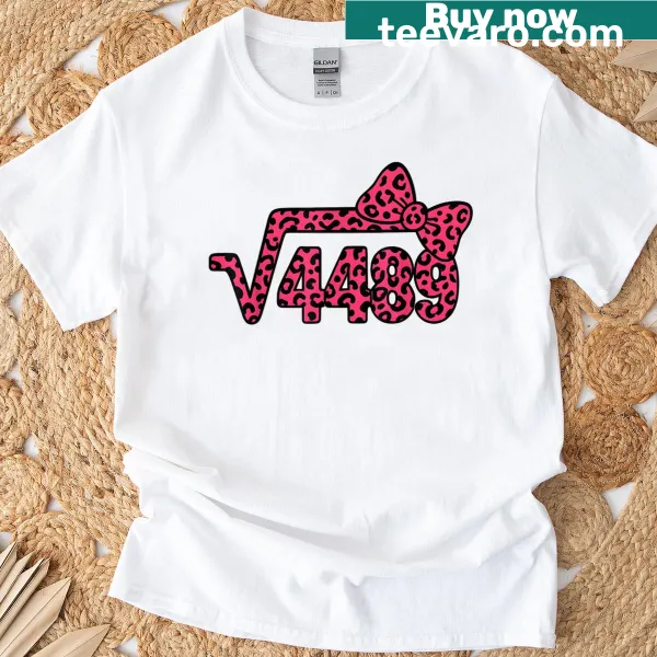 Math teacher T-shirt featuring leopard pattern and humorous design