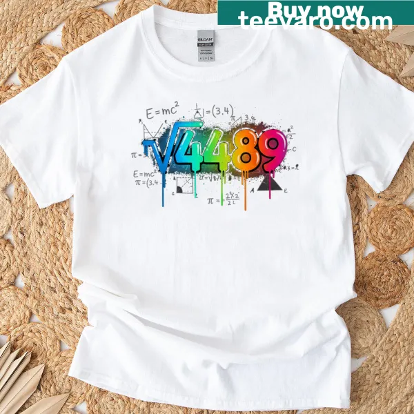 Funny math teacher T-shirt with meme-inspired text and graphics