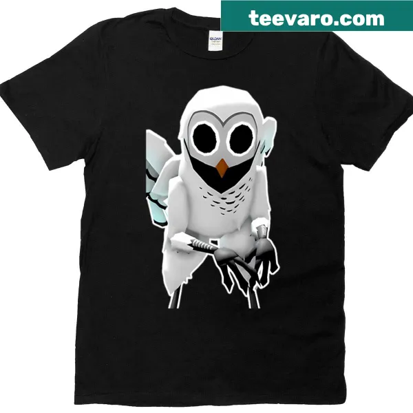 T-shirt featuring an owl illustration representing the forest theme