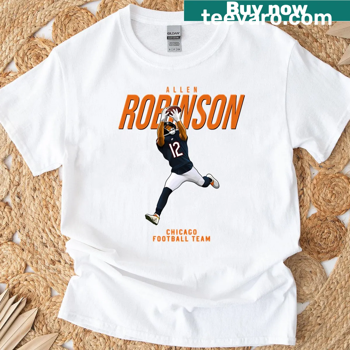 Chicago football team T-shirt featuring Allen Robinson 1 — on a men's t-shirt