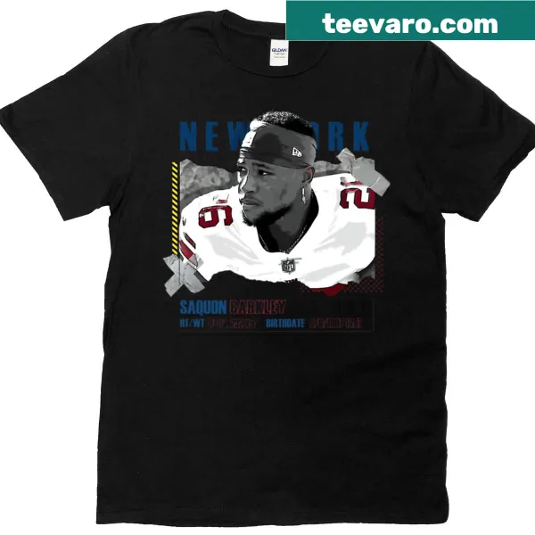 Dynamic T-shirt featuring an American football player graphic