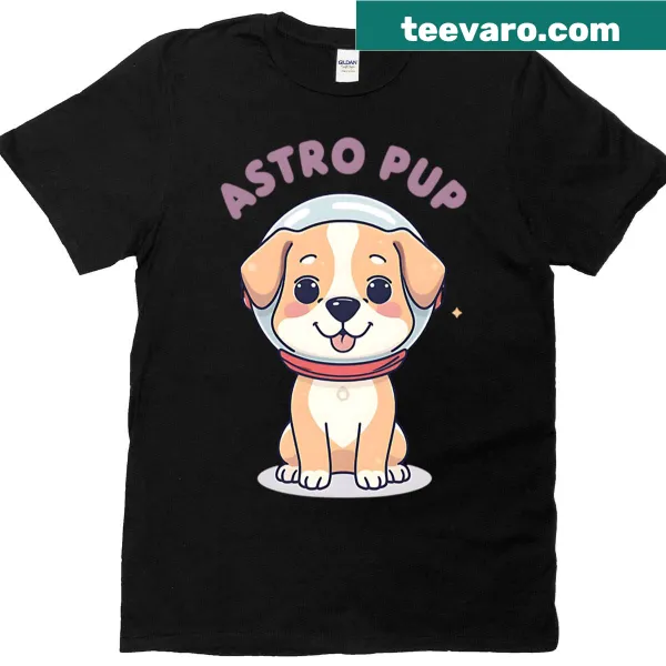 Cute dog astronaut graphic t-shirt for dog lovers