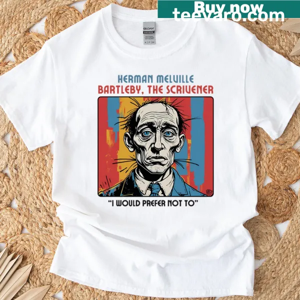 Literary t-shirt featuring Bartleby the Scrivener text design