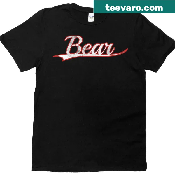 Vintage distressed t-shirt with bear graphic and playful text