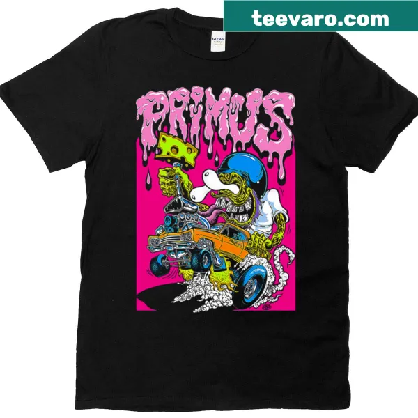 Primus band typography t-shirt celebrating music culture