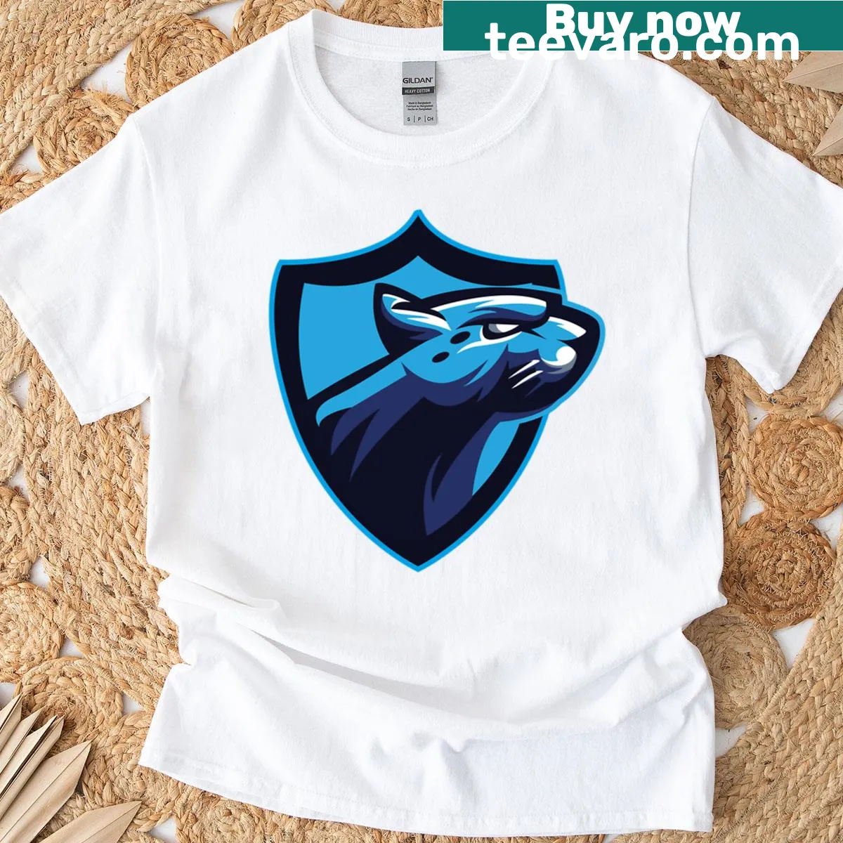 Fierce panther emblem shirt showcasing a bold design — on a men's t-shirt