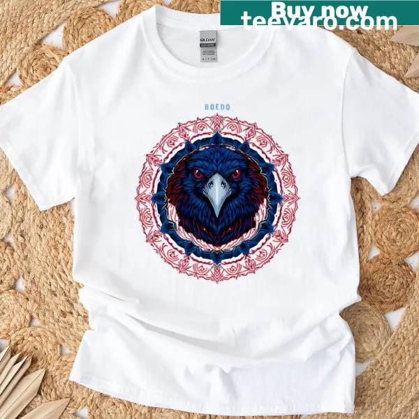 Raven illustration representing Buenos Aires on a t-shirt
