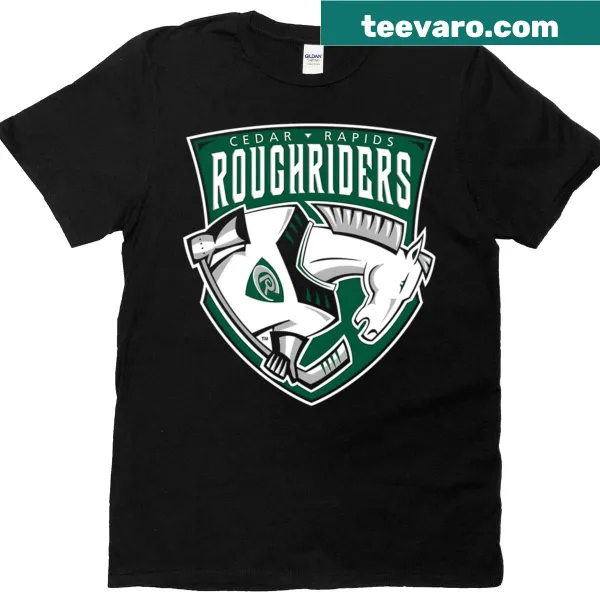 Cedar Rapids Roughriders team logo graphic T-shirt