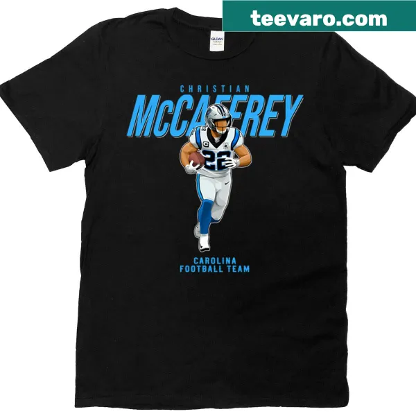 Christian McCaffrey 22 Carolina football t-shirt with dynamic player graphic
