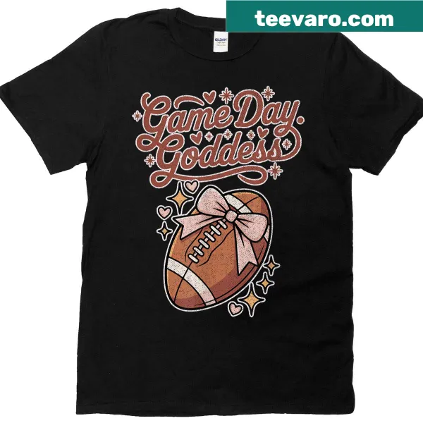 Football design with a pink bow and sparkles for game day.