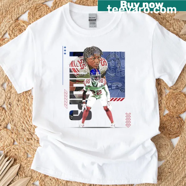 Illustration of a football player in motion on a T-shirt