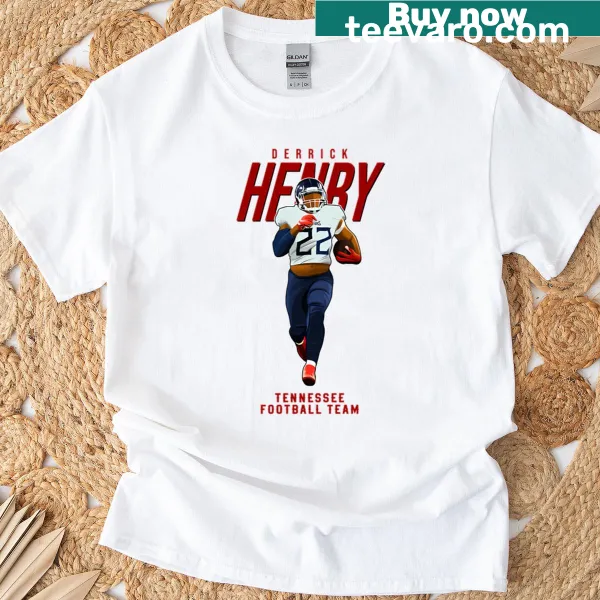 Illustration of Derrick Henry's number 22 on a sports T-shirt