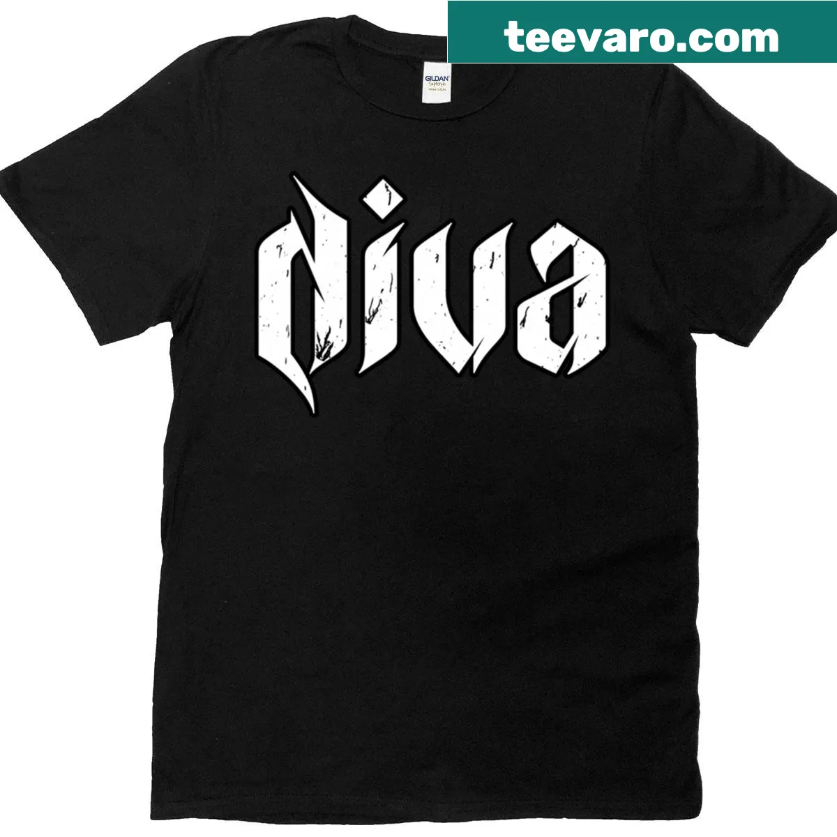 Vintage graphic tee with edgy gothic design in black and white — on a men's t-shirt