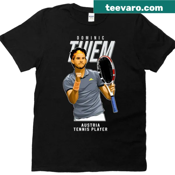 Tennis-themed T-shirt featuring Dominic Thiem's name and number.