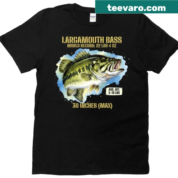 Educational largemouth bass graphic t-shirt