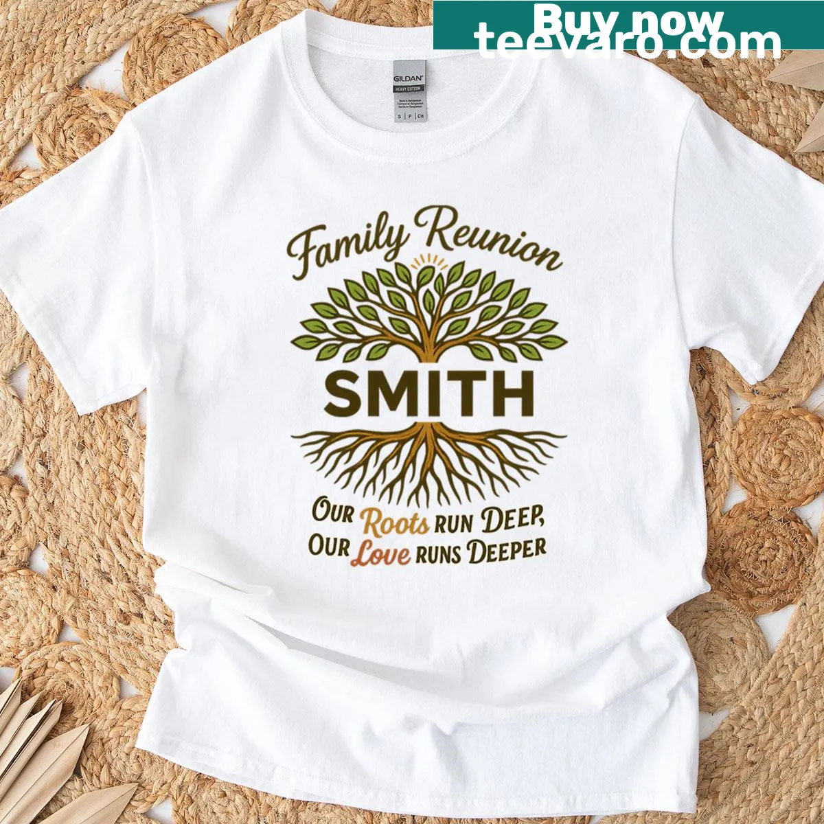 Tree of Life design T-shirt symbolizing family and love — on a men's t-shirt