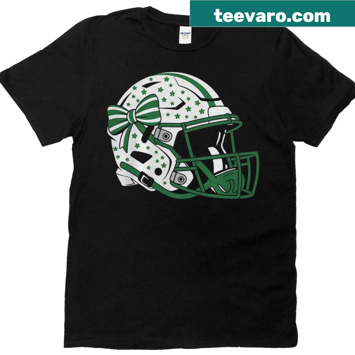 Floral American football design with girly elements on t-shirt — on a men's t-shirt