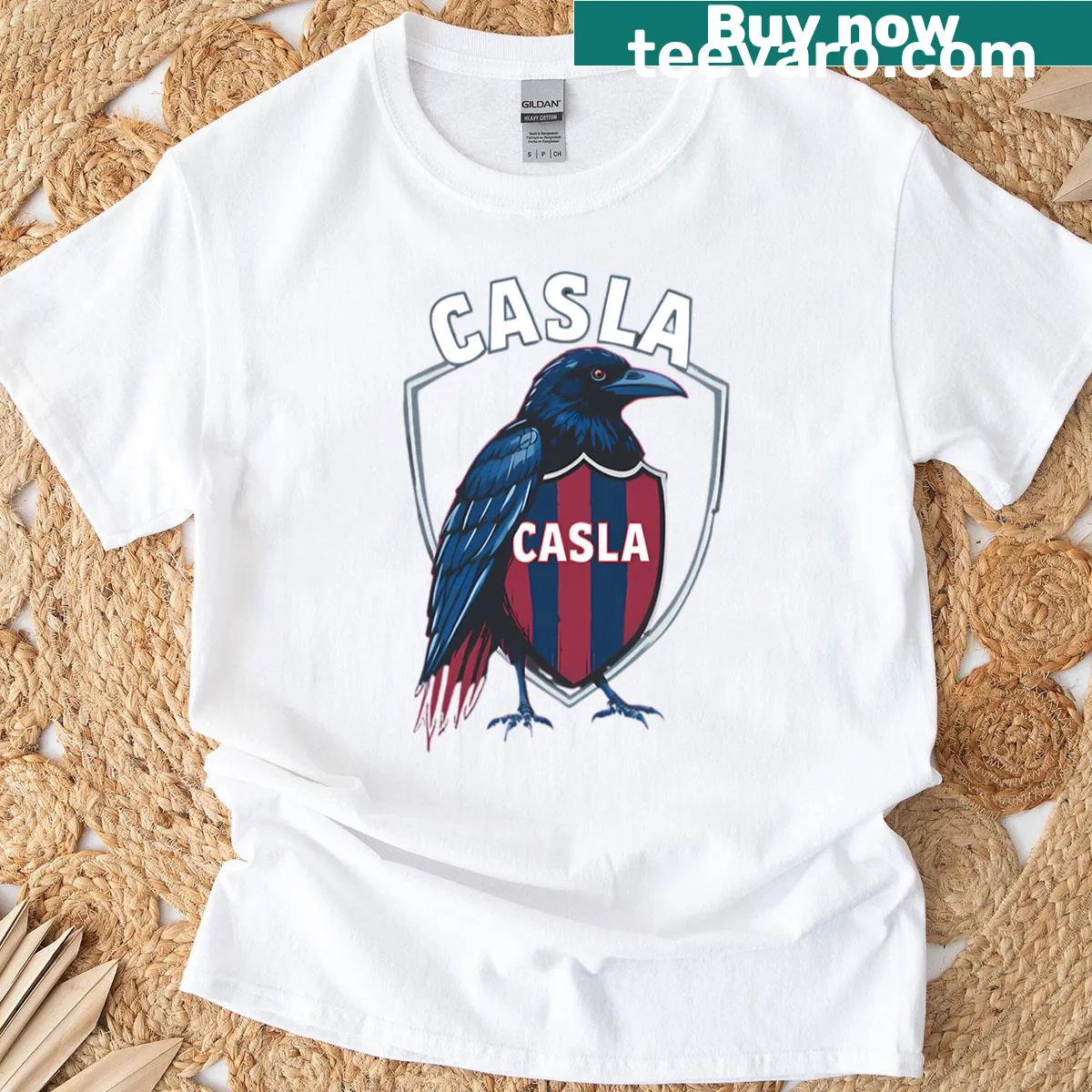 T-shirt representing Francisco Cuervo and the Casla Raven soccer team — on a men's t-shirt