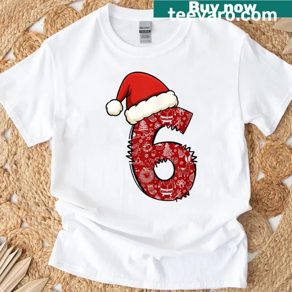 Couples Christmas t-shirt with a funny Santa hat design and meme text