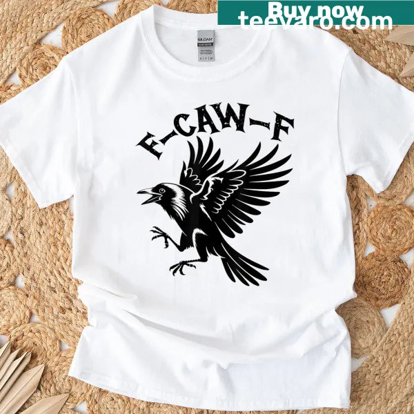 Funny Halloween t-shirt with cartoon crows and clever phrase