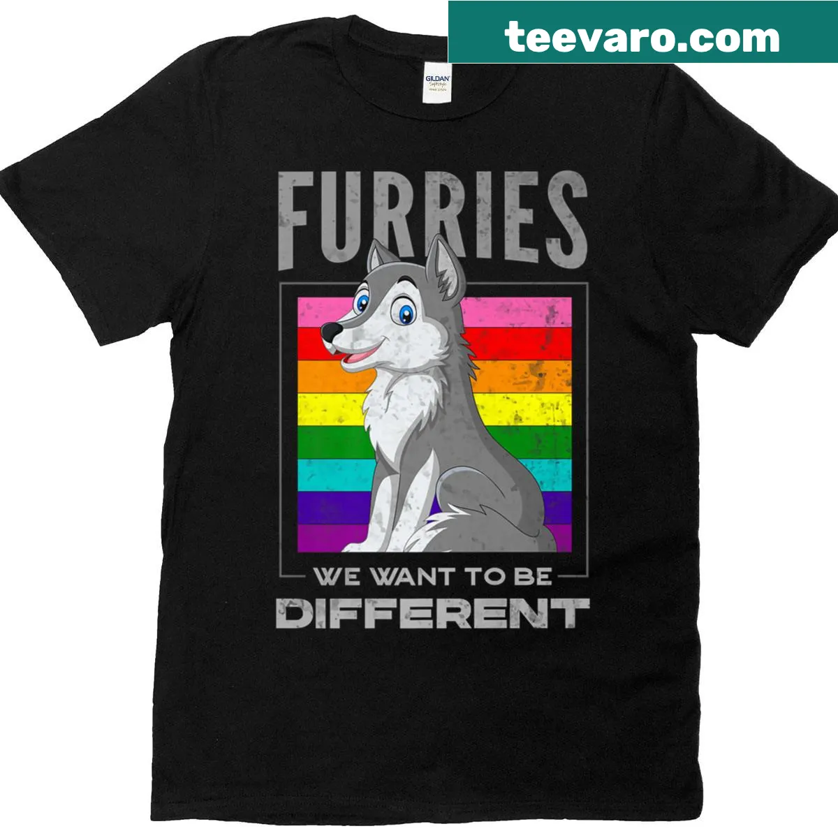 Furry fandom-themed T-shirt for cosplayers — on a men's t-shirt