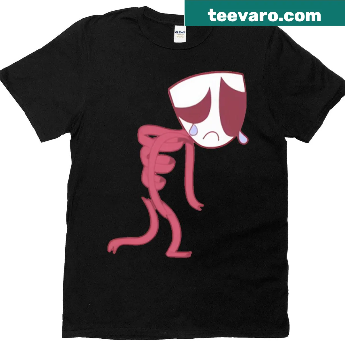 T-shirt featuring Gangle from the Amazing Digital Circus — on a men's t-shirt