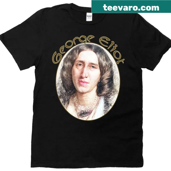T-shirt featuring the name George Eliot in elegant typography