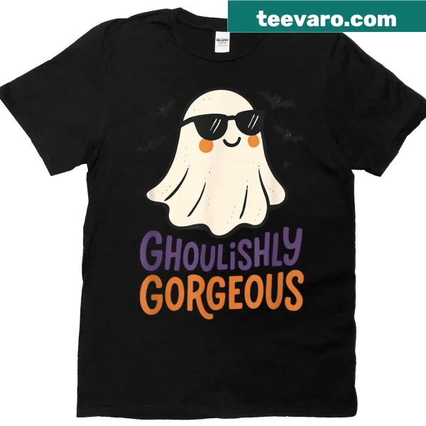 Cute cartoon ghost graphic on a chill t-shirt