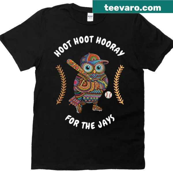 Whimsical owl illustration in dot art with a baseball cap