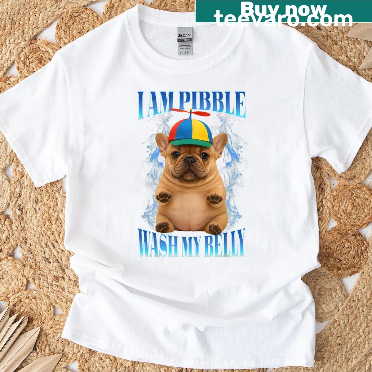 Funny pit bull dog meme with 'I Am Pibble' text — on a men's t-shirt