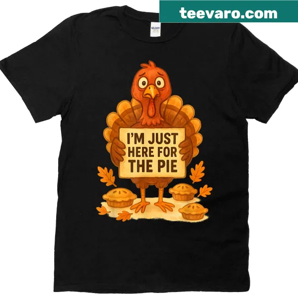 Funny Thanksgiving t-shirt with text about pie