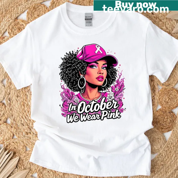 Breast cancer awareness T-shirt with empowering design