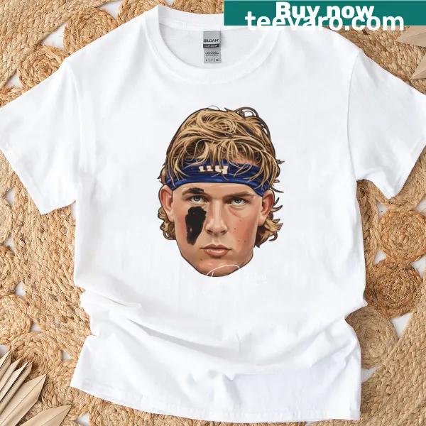 T-shirt featuring the name Jaxson Dart for fans