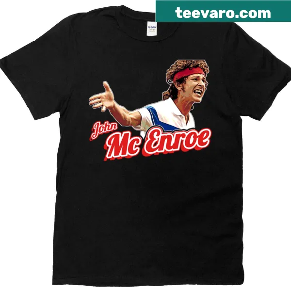 Vintage-inspired John McEnroe tennis graphic t-shirt