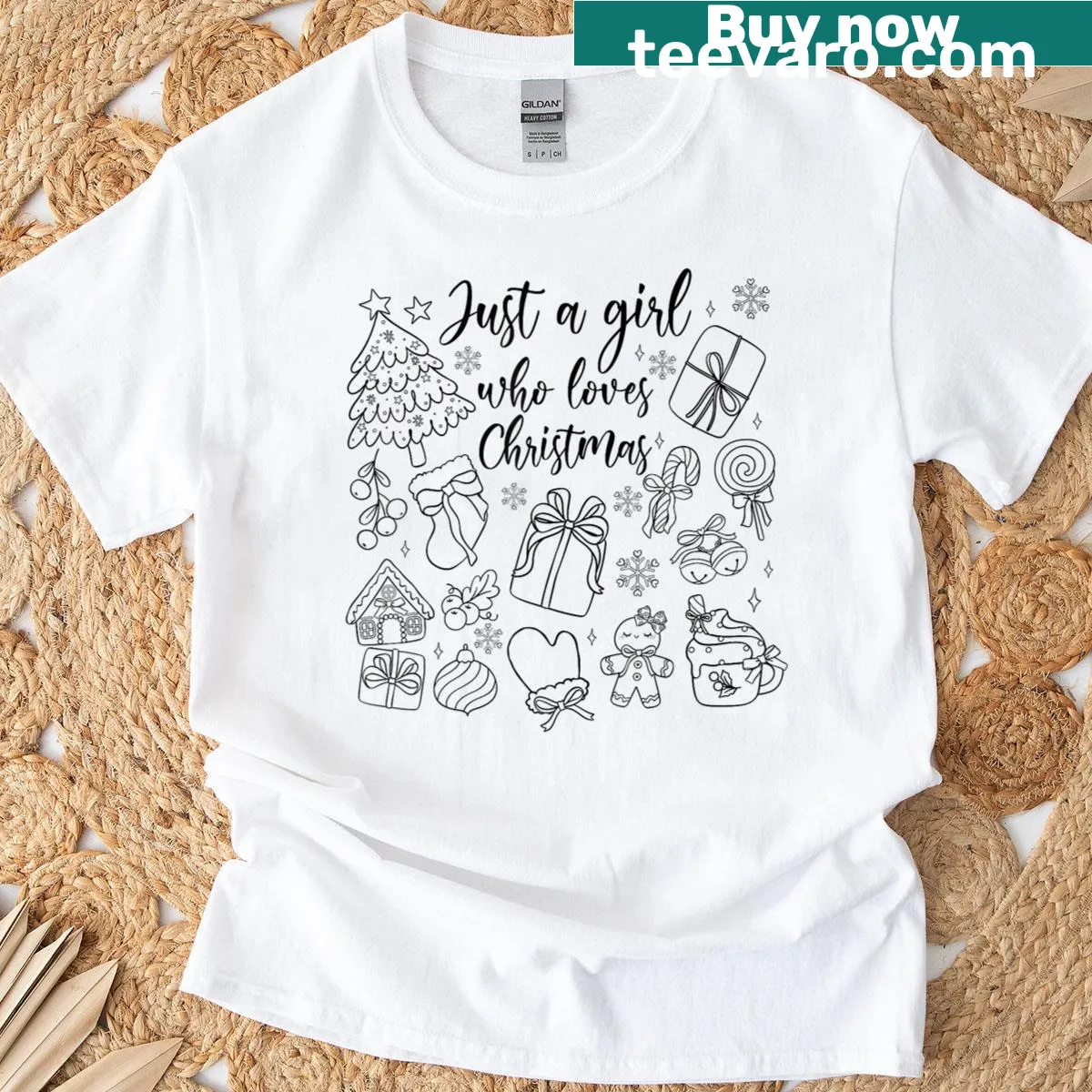 Whimsical design expressing love for Christmas — on a men's t-shirt