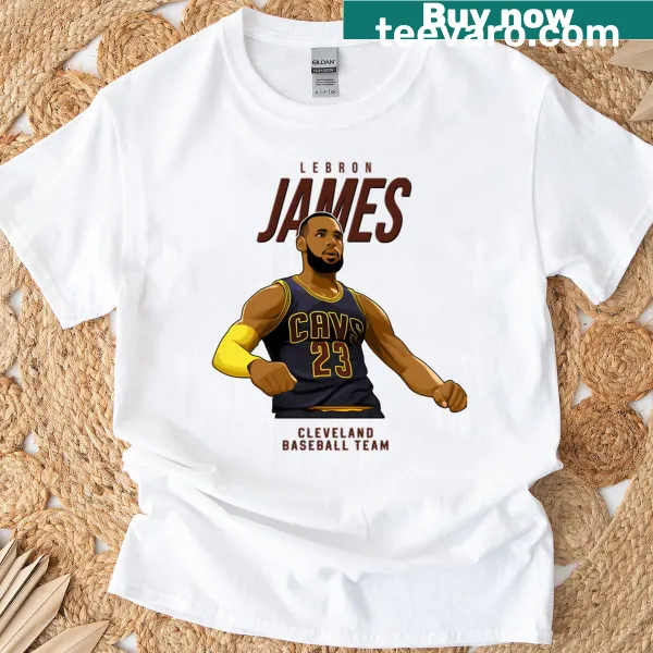 T-shirt featuring LeBron James' number 6 and Cleveland basketball team design