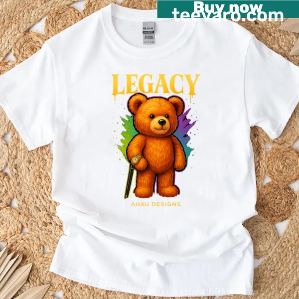 T-shirt with Legacy Bear design representing strength and resilience