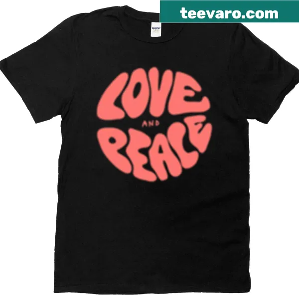 Aesthetic logo t-shirt promoting love and peace