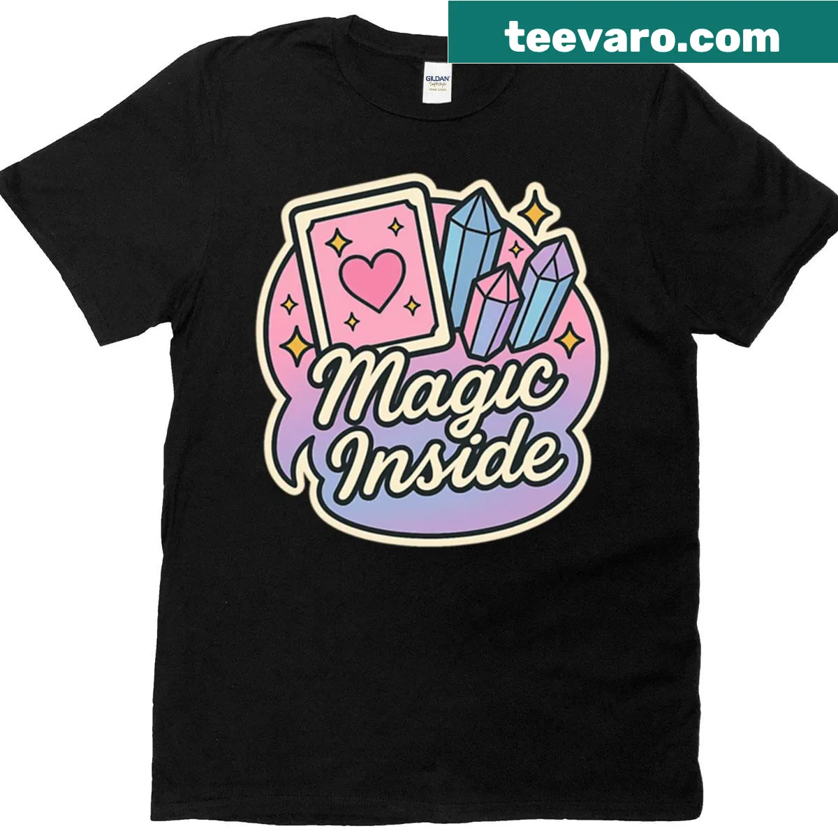 Imagination-themed t-shirt with empowering fantasy graphics — on a men's t-shirt