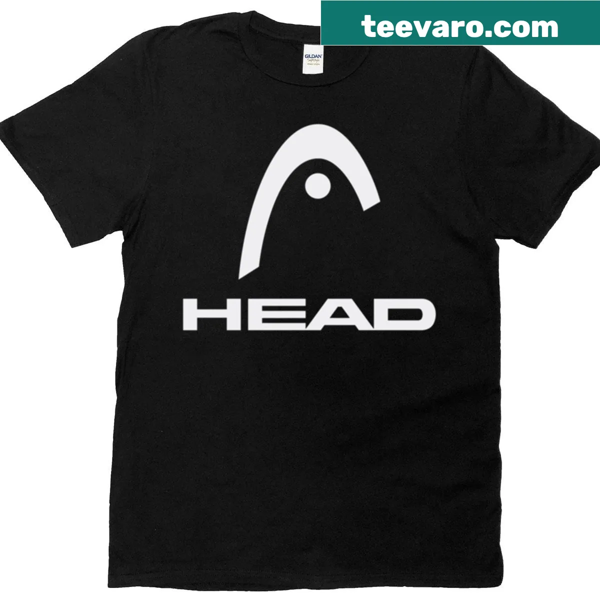 Illustrative mountain peaks graphic t-shirt — on a men's t-shirt