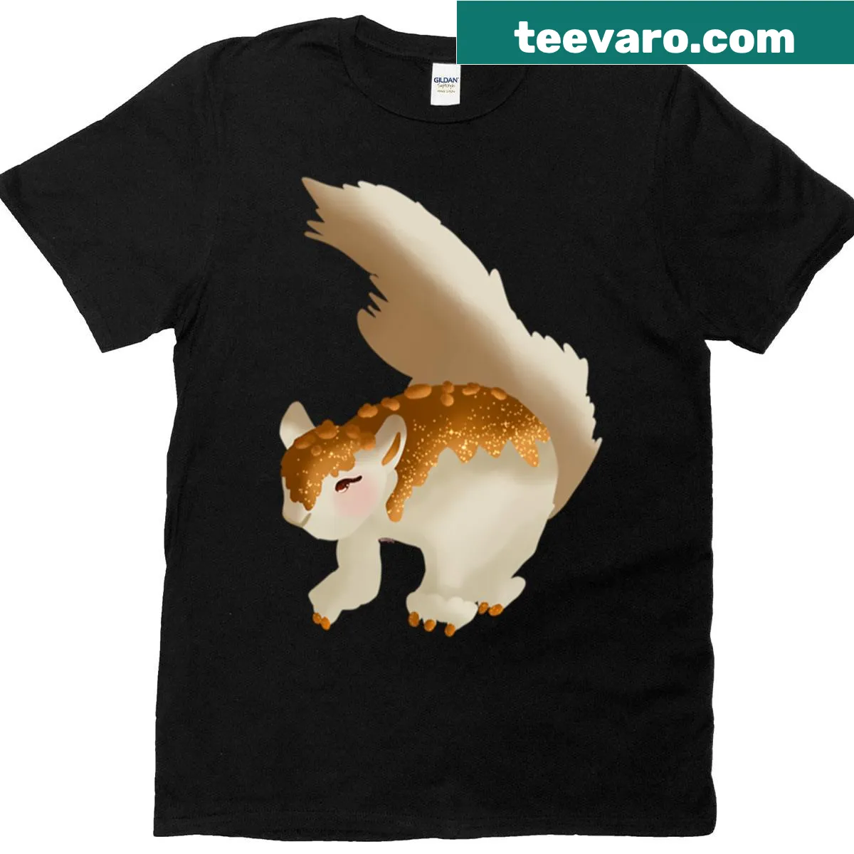 Illustrated yellow-throated squirrel t-shirt showcasing wildlife — on a men's t-shirt
