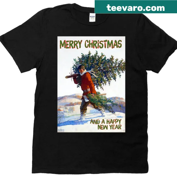 Classic Merry Christmas t-shirt with festive greeting