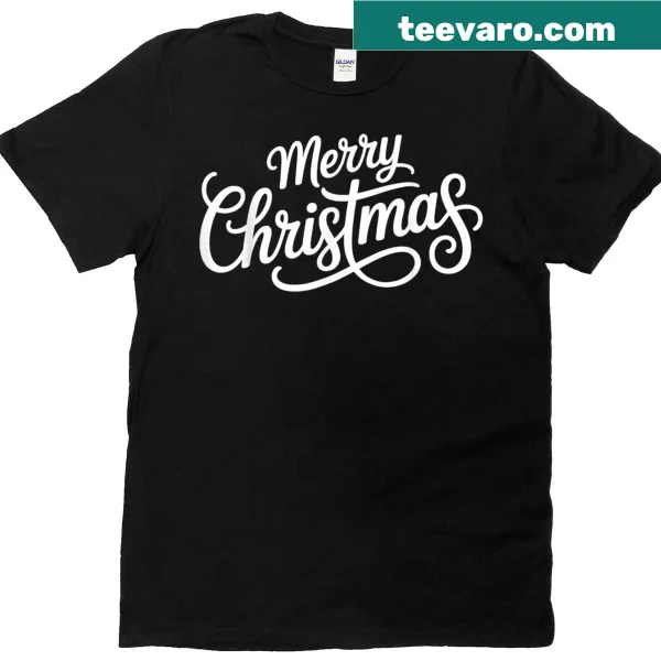 Christmas T-shirt featuring a red Santa hat graphic